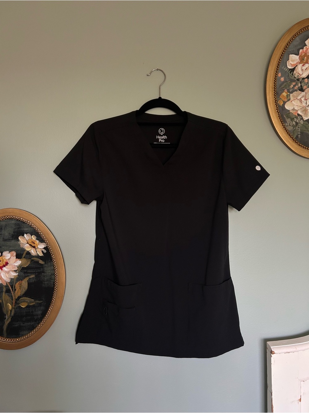 NWOT Black scrub top